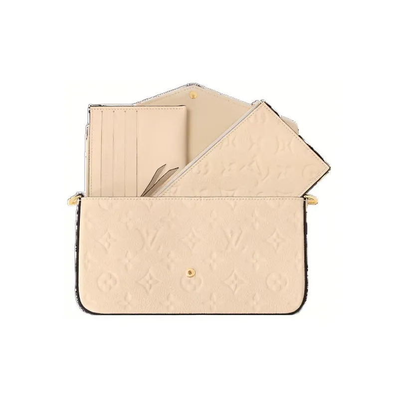 LOUIS VUITTON Felicie Pochette Cream-2