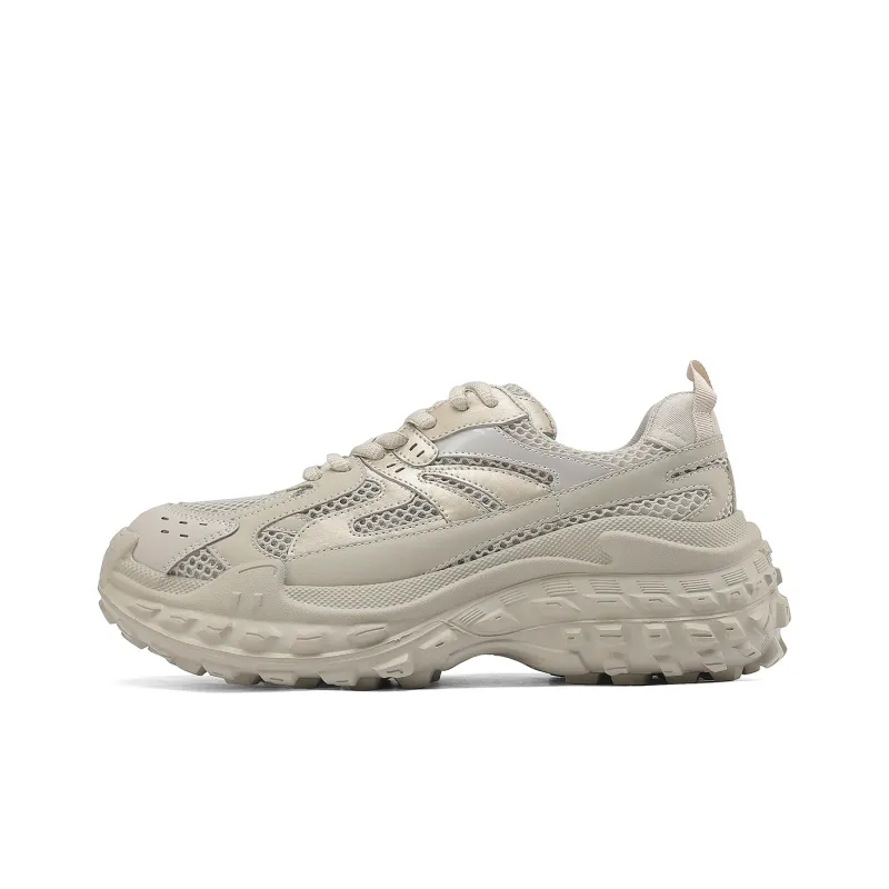 D:FUSE SCANDINAVIA Wear-Resistant Breathable Lightweight Height Increasing Low-Top Chunky Sneakers Women's-16