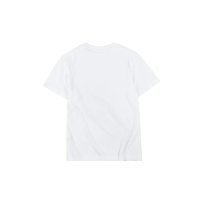 QIAODAN Drop Shoulder Sleeve T Shirt Men's Jordan White/Eye Catching Blue-1