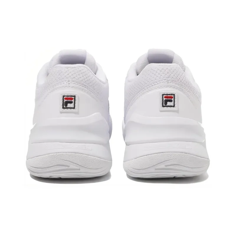 FILA Durable Breathable Low Top Tennis Shoes Unisex White Black-4