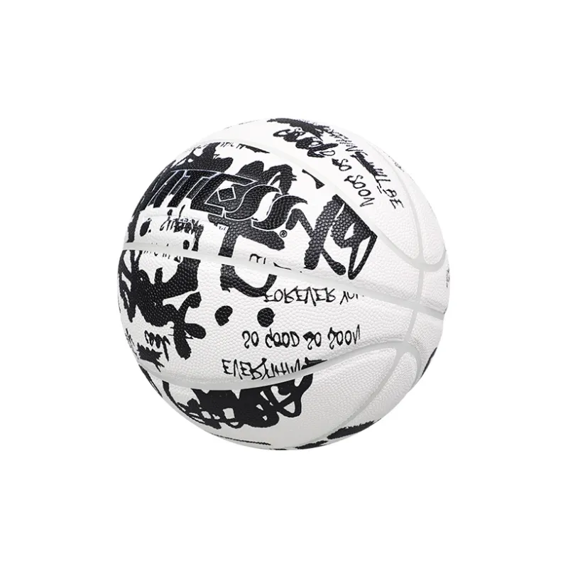 WITESS PU Basketball Black Or White Size 7 Training Unisex-2
