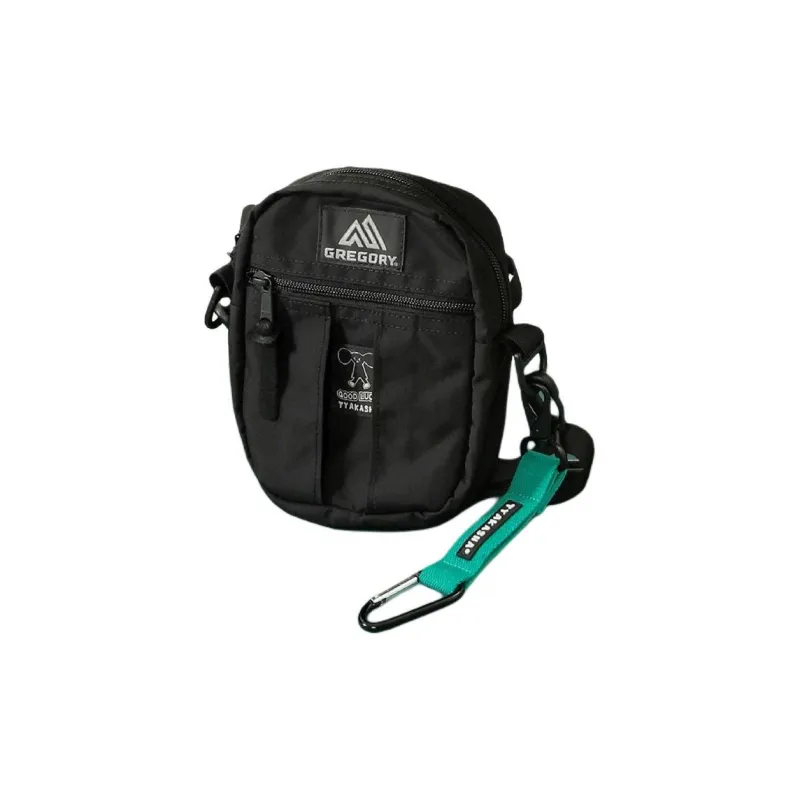 GREGORY TYAKASHA Collaboration Fabric Shoulder Bag, Crossbody Bag Regular Unisex Black-0