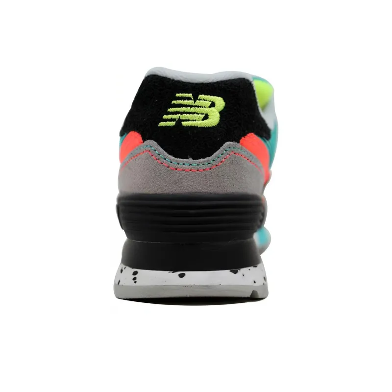 New Balance 574 'Black Neon Orange' Women's-3
