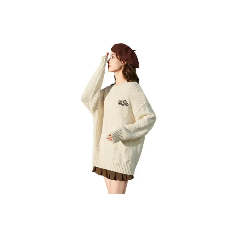 Tonlion Knitwear Women's Crescent White-1