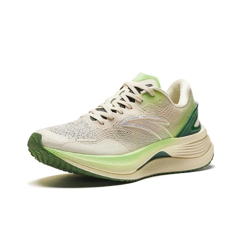 Anta Cushioning Wear-Resistant Low-Top Running Shoes Men's White Green-1