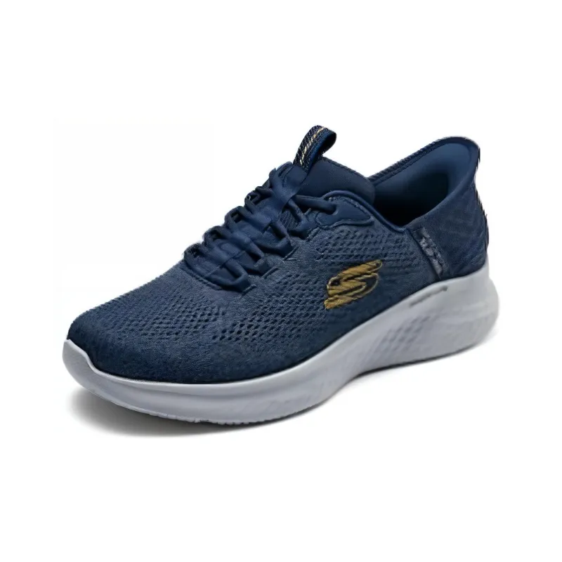 Skechers Skech-Lite Pro Anti-Slip Wear-Resistant Low-Top Running Shoes Men's Blue Yellow-2