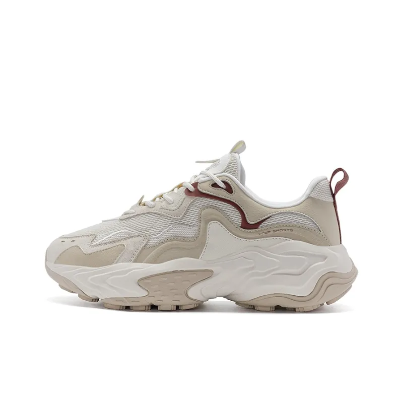XTEP Migratory Height Increasing Low Top Casual Shoes Men's Milk Tea White/Earthy Tone-0