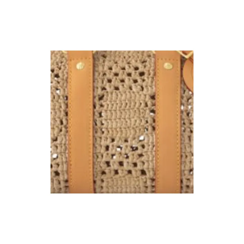 LOUIS VUITTON Keepall Bandouliere 25 Damier Raffia Natural Beige-3