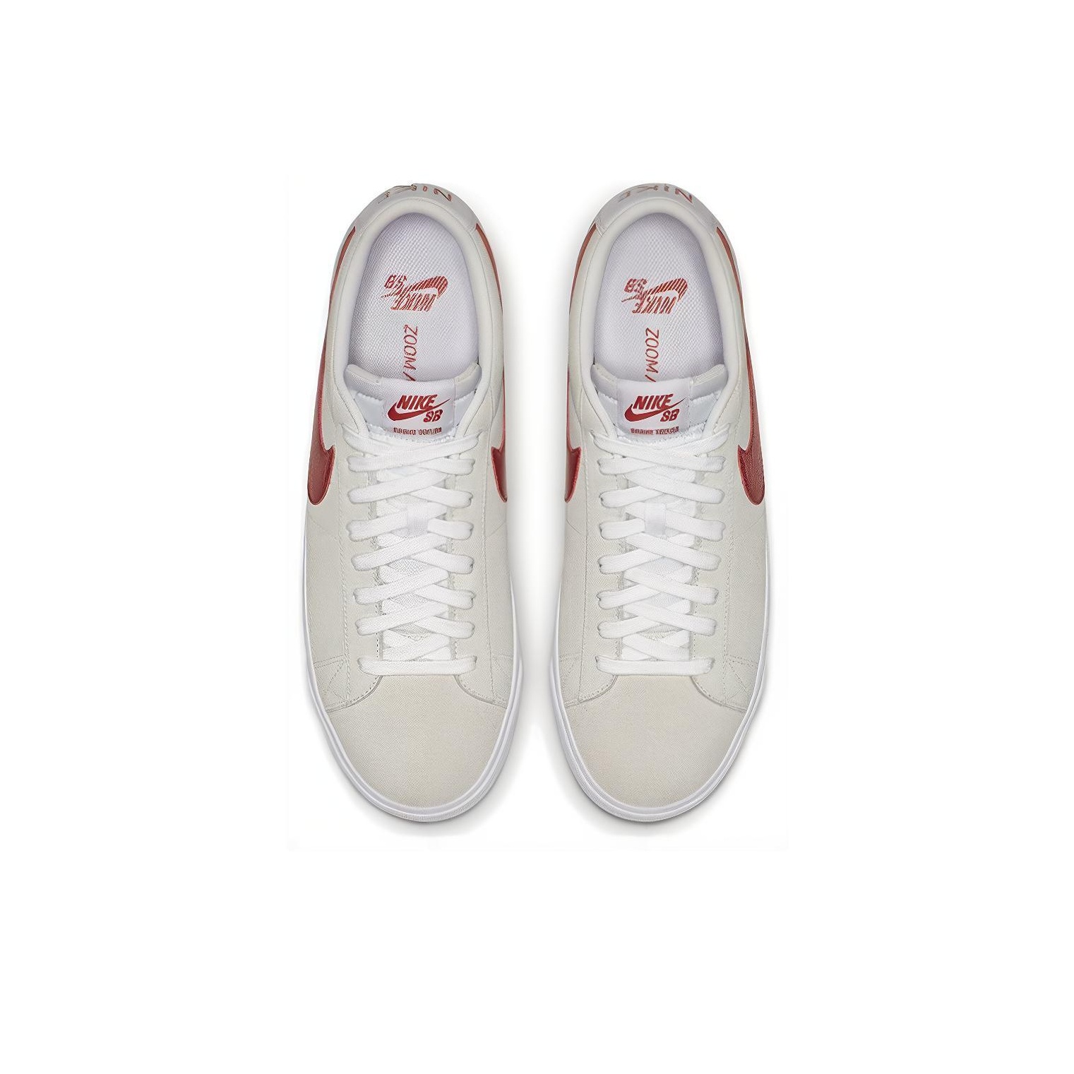 Nike sb blazer low gt skate shoes - white/university red best sale