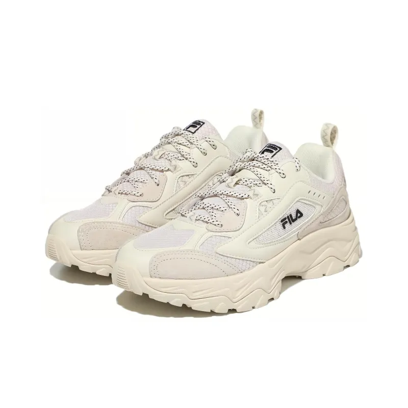 FILA Ray Tracer Cushioning, Slip Resistant, And Abrasion Resistant Low Top Casual Shoes Unisex White Black-2
