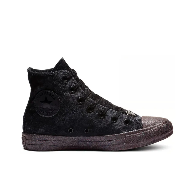 Converse Chuck Taylor All Star Hi Miley Cyrus Black Silver Women's-1