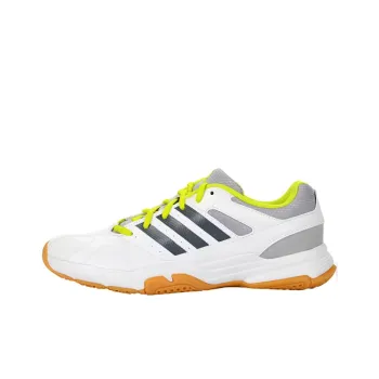 Adidas Quickforce 3 Cushioning Wear Resistant Low Top Badminton Shoes Unisex White Green