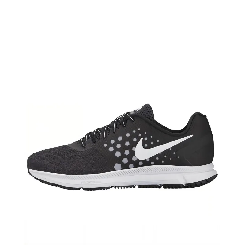 Nike Zoom Span 1 Cushioning, Wear Resistant Low Top Casual Running Shoes Men's Black White-0