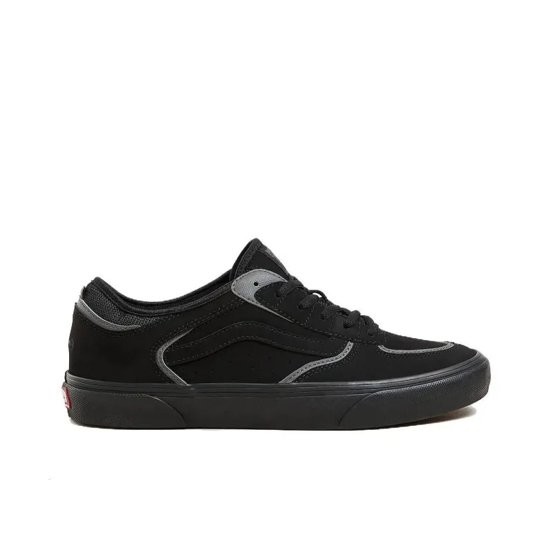 Vans Skate Rowley Anti Slip Wear Resistant Low Top Skateboard Shoes Unisex Black Gray-1