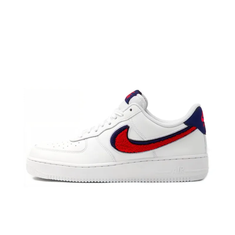 Nike Air Force 1 Low 3D Chenille Swoosh White Red Blue-0