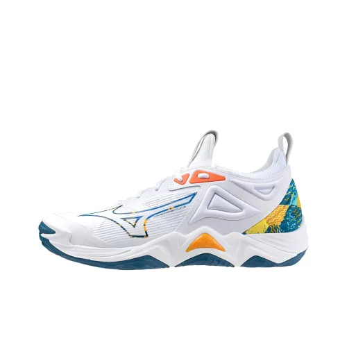 Mizuno Wave Momentum 3 'White Moroccan Blue'