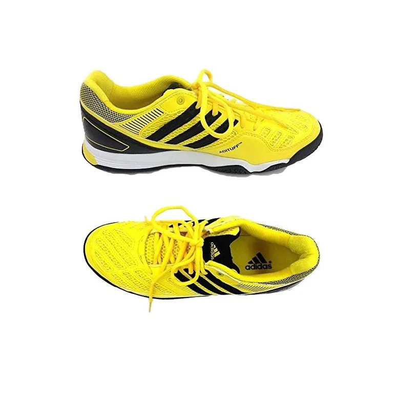 Adidas Cushioning Wear Resistant Low Top Badminton Shoes Men's Yellow Black-2