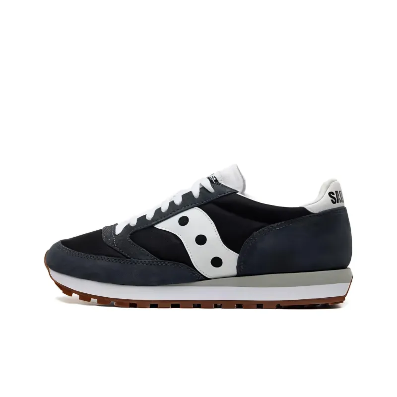Saucony Jazz 81 Wear-Resistant Low-Top Running Shoes Unisex Black Gray-0