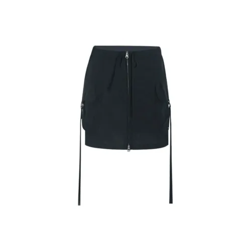 Little pull Cargo Short Skirts Women's Black