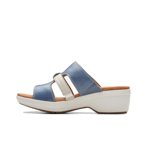 Clarks Slide Slippers 5.5cm Women's Blue