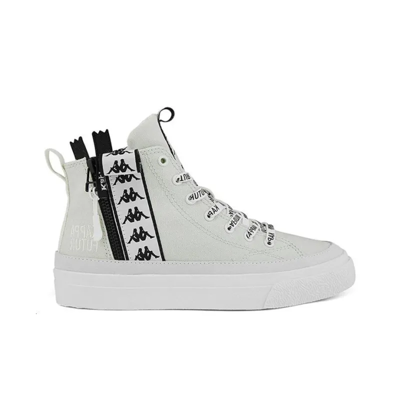 Kappa BANDA Non-slip Lightweight High-Top Skateboard Shoes Unisex Gray White-1