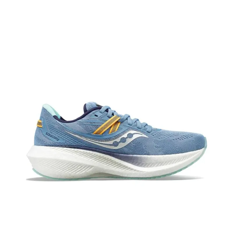 Saucony Triumph 20 Cushioning Support Low-Top Long Distance Running Running Shoes Women's Blue-1