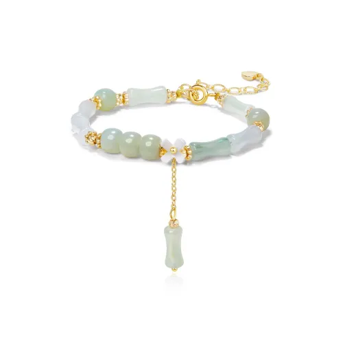 Far Mountain Joe Hetian Jade Bracelets Women's Pale Greenish White Jade