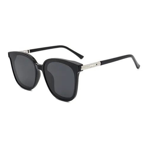 Pair Ponyo TR/Memory Plastic Square Sunglasses Unisex Black