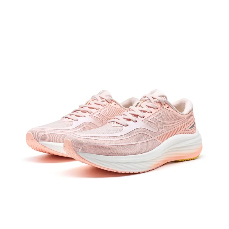 XTEP Running Shoes Women's Low Top Cherry Blossom Pink/Fluorescent Light Pink-4