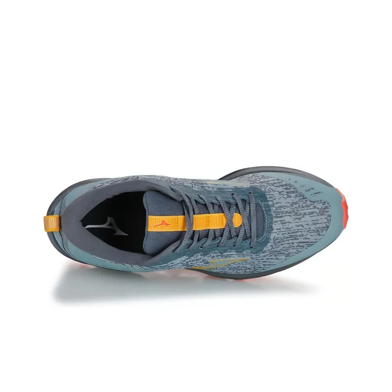 Mizuno Wave Rider TT Cushioning, Wear Resistant Low Top Running Shoes Men's Cyan Orange-3