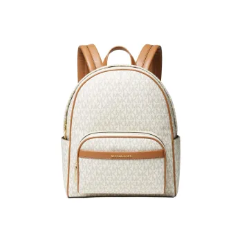 MICHAEL KORS Artificial Leather Backpack Medium Size Women's Vanilla White & Acorn Brown