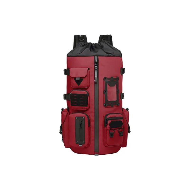 CMLZIUA High quality Fabric Backpack Regular Men's Black \ Camouflage \ Deep Red-8