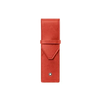 MONTBLANC Meisterstuck Leather Storage Bag Men's Coral Red