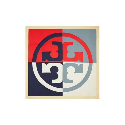 TORY BURCH Silk Scarves Unisex Multicolor