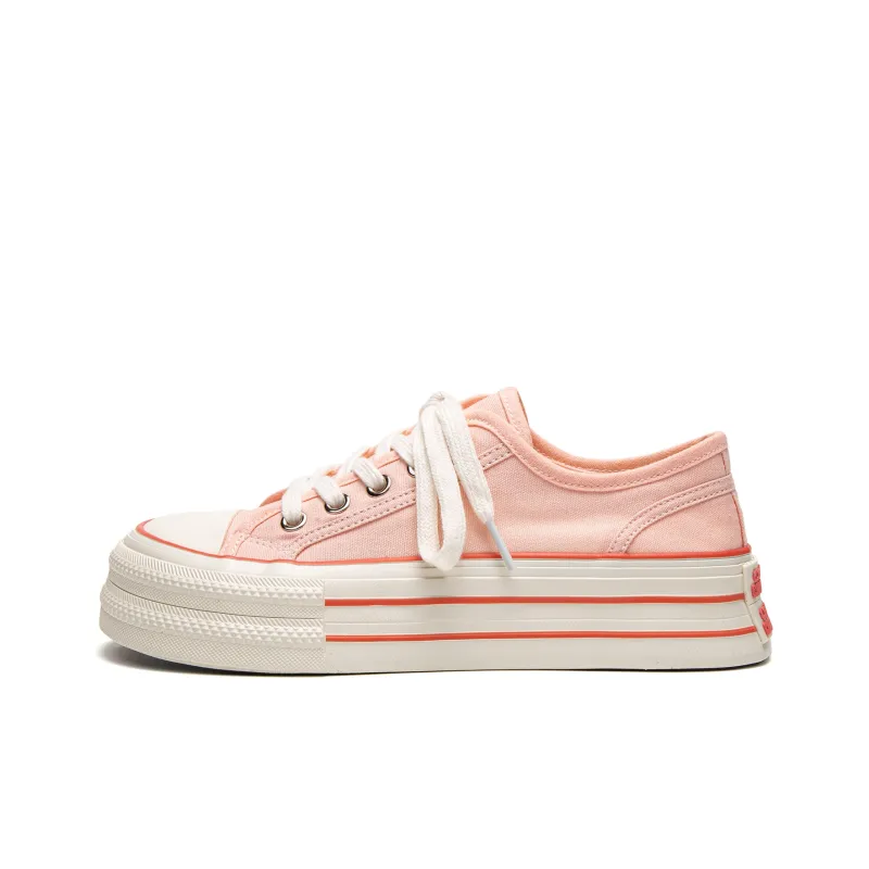 STAE Breathable Lightweight Height Increasing Low Top Canvas Shoes Women's-0