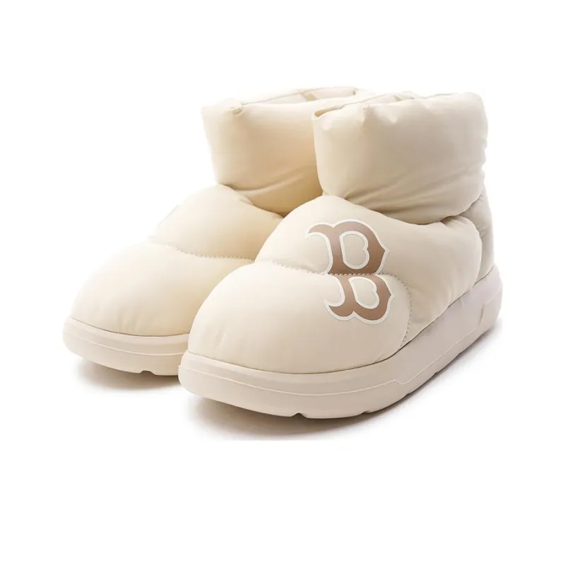 MLB Chunky Classic A FLEECE Durable Cushioning Short Snow Boots Women's Beige-2