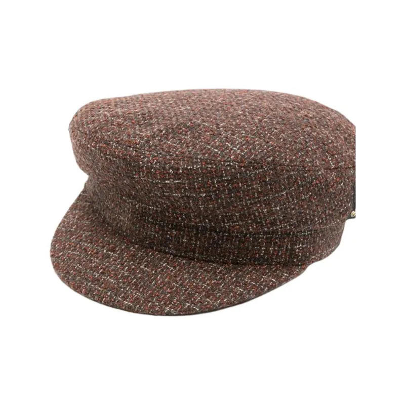Borsalino Wool Blend Tweed Breton Hat-2