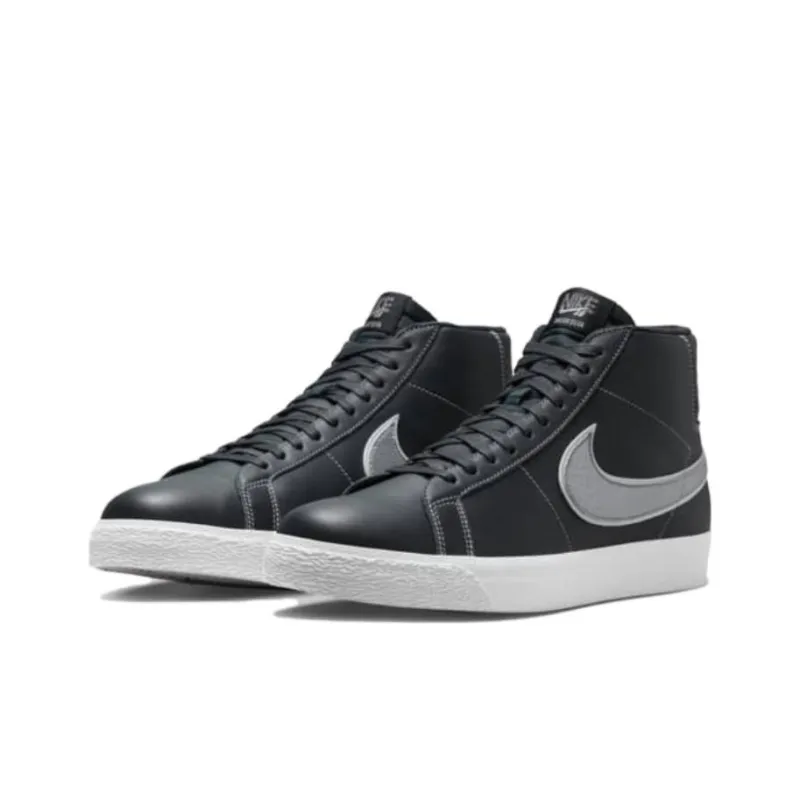Nike Sb Zoom Blazer Mid Mason Silva Dark Obsidian Metallic Silver-2
