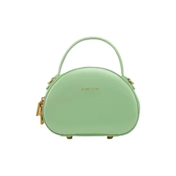 DEERE JACK Cow Split Leather Shoulder Bag, Crossbody Bag, Handbag Trumpets Women's Green Jujube Green