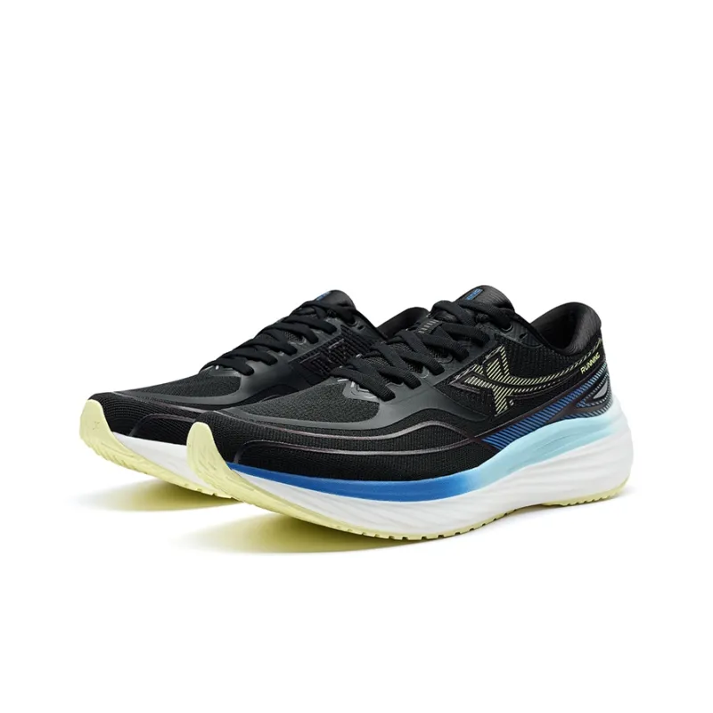 XTEP Running Shoes Men Low Top Black/Light Cyan Blue-4