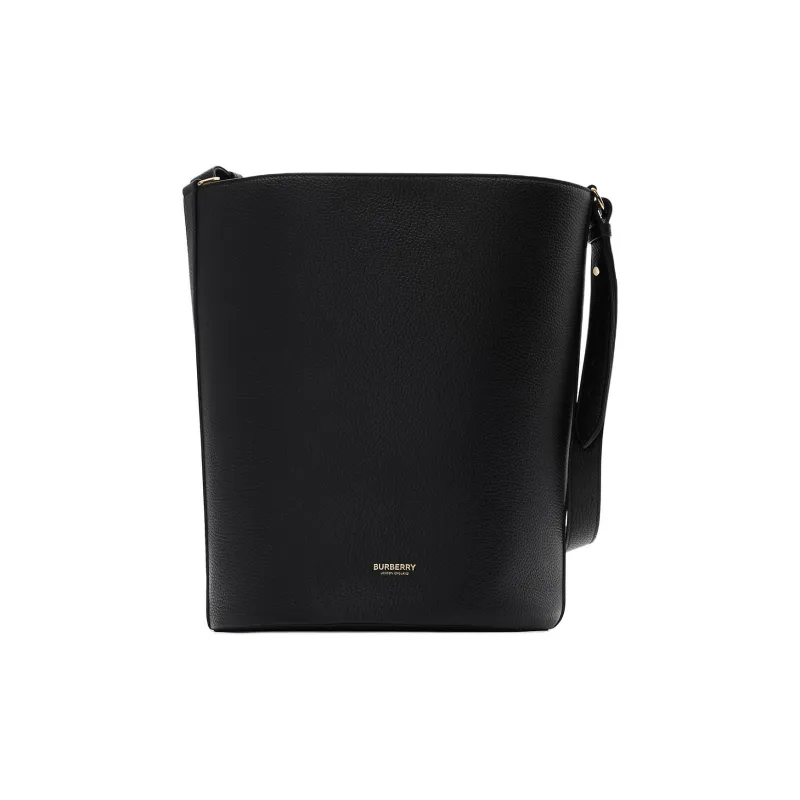 Burberry Grained Calfskin Bucket Bags Shoulder Bag Crossbody Bag Handbag Medium Size Women's Black-5