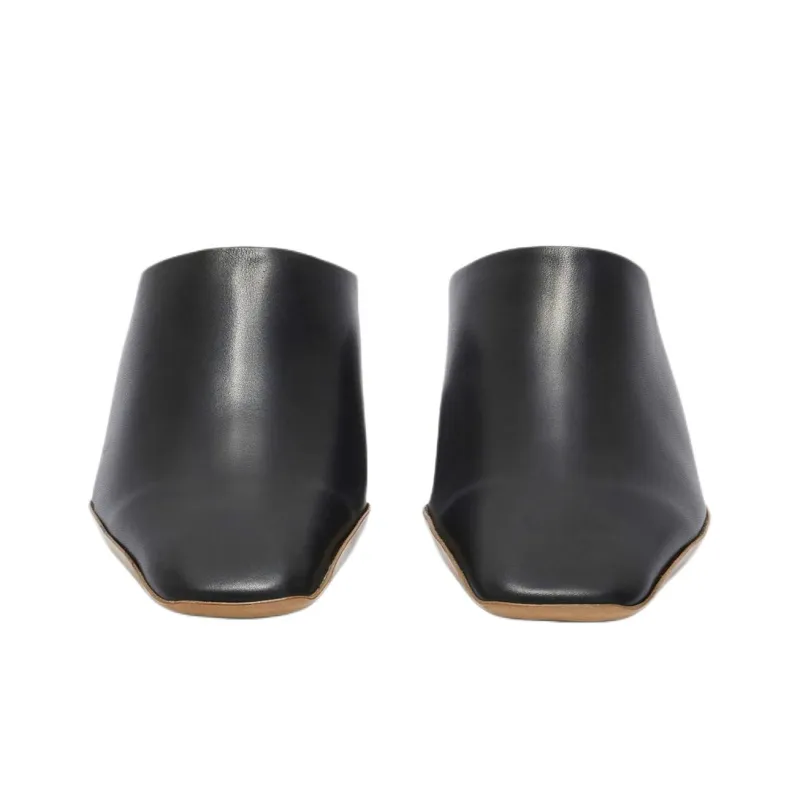JIL SANDER Square-toe Leather Mules-4