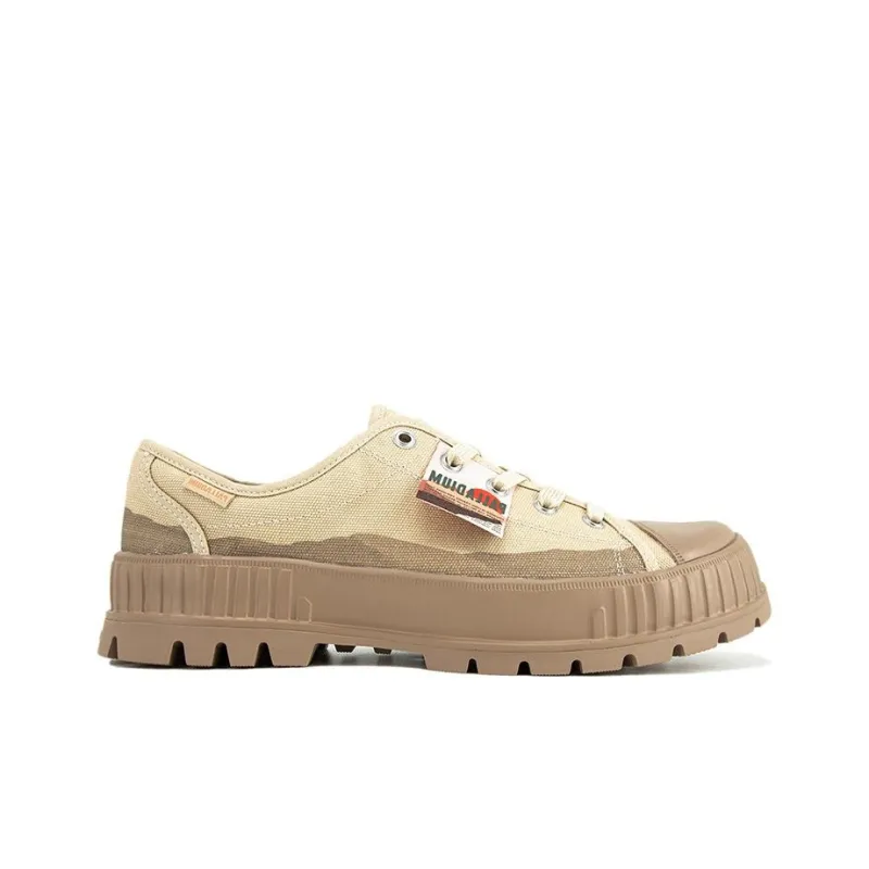 Palladium Pallashock Lo Oasis Abrasion Resistant Low Top Canvas Shoes Unisex Desert Yellow-1