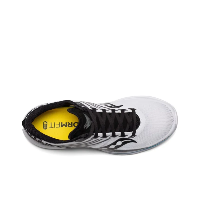 Saucony Kinvara 12 Blossom Cushioning Anti Slip And Wear Resistant Low Top Running Shoes Men's White Black Standard M-3