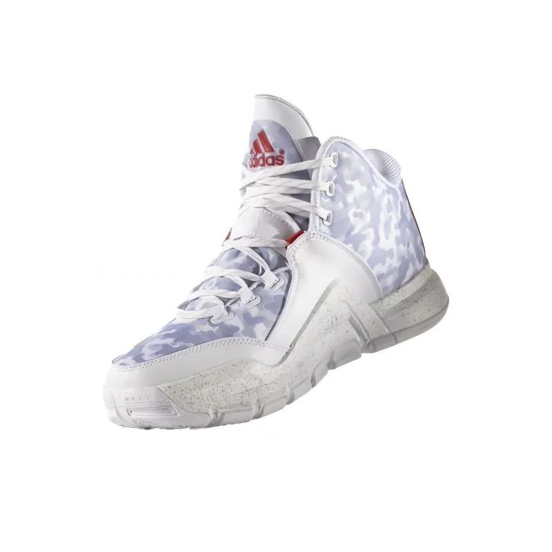 Adidas J Wall 2 Breathable Mid Top Vintage Basketball Shoes Men's White Purple Red-2