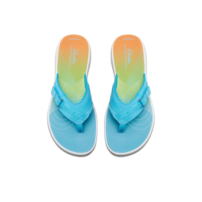 Clarks Flip Flops 3cm Women's Blue-3
