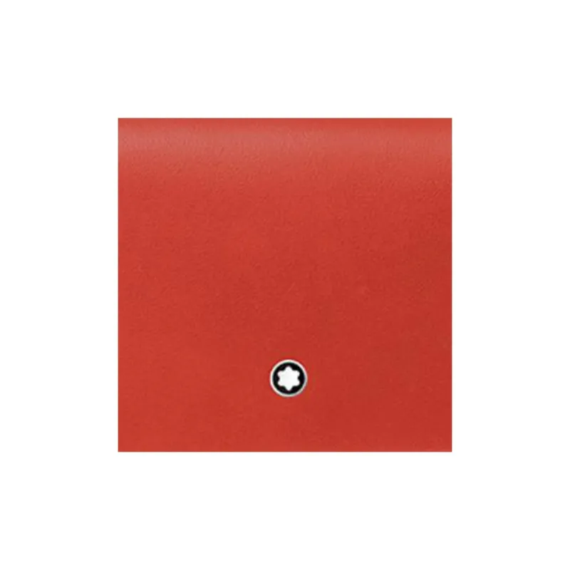 MONTBLANC Cow Leather Wallet Men's Coral Red-2