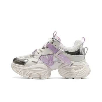 C°BANNER Chunky Sneakers Women's Low Top Beige Purple