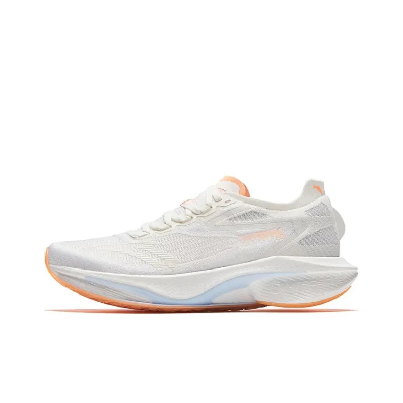 Anta Mach 4 Generation PRO Cushioning Slip Resistant Low Top Racing Running Shoes Women's Papyrus White-0