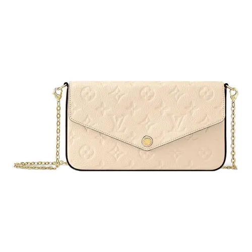 LOUIS VUITTON Felicie Pochette Cream